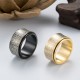 Tibetan Seal Script Golden Light Mantra Titanium Steel Ring