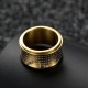 Tibetan Miniature Heart Sutra Titanium Steel Spinner Ring