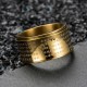 Tibetan Miniature Heart Sutra Titanium Steel Spinner Ring