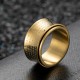 Tibetan Miniature Heart Sutra Titanium Steel Spinner Ring