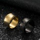 Tibetan Miniature Heart Sutra Titanium Steel Spinner Ring