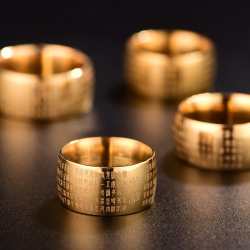 Tibetan Seal Heart Sutra Balance Ring Tibetan Seal Heart Sutra Balance Ring