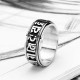 Tibetan Om Mani Padme Hum Titanium Steel Spinner Ring Tibetan Om Mani Padme Hum Titanium Steel Spinner Ring