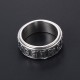 Tibetan Om Mani Padme Hum Titanium Steel Spinner Ring Tibetan Om Mani Padme Hum Titanium Steel Spinner Ring