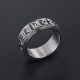 Tibetan Om Mani Padme Hum Titanium Steel Spinner Ring Tibetan Om Mani Padme Hum Titanium Steel Spinner Ring