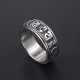 Tibetan Om Mani Padme Hum Titanium Steel Spinner Ring Tibetan Om Mani Padme Hum Titanium Steel Spinner Ring