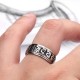 Tibetan Om Mani Padme Hum Titanium Steel Spinner Ring Tibetan Om Mani Padme Hum Titanium Steel Spinner Ring