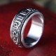 Tibetan Om Mani Padme Hum Titanium Steel Spinner Ring Tibetan Om Mani Padme Hum Titanium Steel Spinner Ring