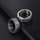 Tibetan Om Mani Padme Hum Titanium Steel Spinner Ring Tibetan Om Mani Padme Hum Titanium Steel Spinner Ring