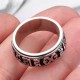 Tibetan Om Mani Padme Hum Titanium Steel Spinner Ring Tibetan Om Mani Padme Hum Titanium Steel Spinner Ring
