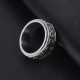Tibetan Om Mani Padme Hum Titanium Steel Spinner Ring Tibetan Om Mani Padme Hum Titanium Steel Spinner Ring