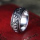 Tibetan Om Mani Padme Hum Titanium Steel Spinner Ring Tibetan Om Mani Padme Hum Titanium Steel Spinner Ring