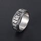 Tibetan Om Mani Padme Hum Titanium Steel Spinner Ring Tibetan Om Mani Padme Hum Titanium Steel Spinner Ring