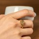Hetian Jade Egg Heart-shaped Copper Luck Ring Hetian Jade Egg Heart-shaped Copper Luck Ring