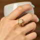Hetian Jade Zircon Egg Luck Ring Hetian Jade Zircon Egg Luck Ring