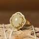 Hetian Jade Vintage Egg Copper Luck Ring Hetian Jade Vintage Egg Copper Luck Ring