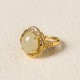 Hetian Jade Vintage Egg Copper Luck Ring Hetian Jade Vintage Egg Copper Luck Ring