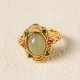 Hetian Jade Egg Copper Luck Ring Hetian Jade Egg Copper Luck Ring