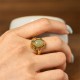 Hetian Jade Egg Copper Luck Ring Hetian Jade Egg Copper Luck Ring