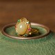Hetian Jade Egg Copper Luck Ring Hetian Jade Egg Copper Luck Ring
