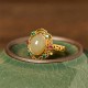 Hetian Jade Egg Copper Luck Ring Hetian Jade Egg Copper Luck Ring
