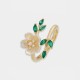 Pearl Flower Zircon Wealth Ring