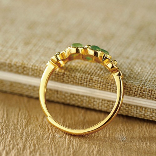 Hetian Jade Flower Prosperity Ring Hetian Jade Flower Prosperity Ring