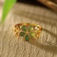 Hetian Jade Flower Prosperity Ring Hetian Jade Flower Prosperity Ring