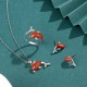 925 Silver Dolphin Hetian Jade Luck Set 925 Silver Dolphin Hetian Jade Luck Set