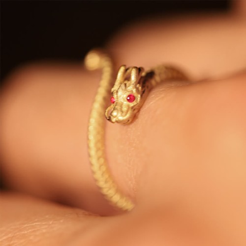 925 Sterling Silver Year of the Dragon Adjustable Ring 925 Sterling Silver Year of the Dragon Adjustable Ring
