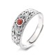 925 Silver Red Agate Auspicious Clouds Ring 925 Silver Red Agate Auspicious Clouds Ring