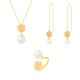 925 Silver Hetian Jade Cherry Blossom Luck Set 925 Silver Hetian Jade Cherry Blossom Luck Set