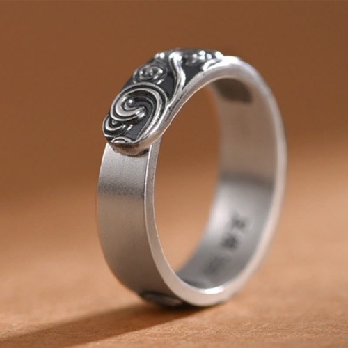 Tibetan Om Mani Padme Hum Peace Adjustable Ring