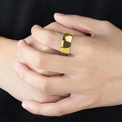 Feng Shui Ancient Heart Sutra Lucky Ring