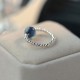 925 Silver Blue Candy Agate Healing Ring 925 Silver Blue Candy Agate Healing Ring