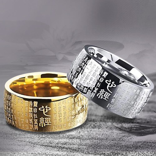 Feng Shui Ancient Heart Sutra Lucky Ring