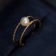 Round Jade Pearl Double Layer Luck Ring
