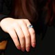 925 Silver Turquoise Six True Words Blessing Ring 925 Silver Turquoise Six True Words Blessing Ring