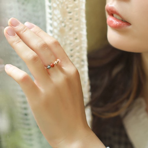 14k Gold-plated Fu Lu Shou Crystal Happiness Ring 14k Gold-plated Fu Lu Shou Crystal Happiness Ring