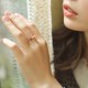 14k Gold-plated Fu Lu Shou Crystal Happiness Ring 14k Gold-plated Fu Lu Shou Crystal Happiness Ring