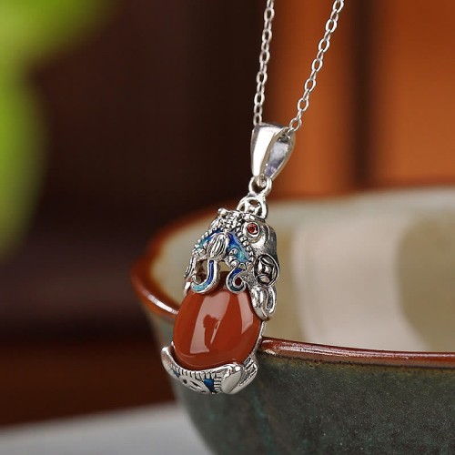 925 Silver Red Agate PiXiu Protection Set 925 Silver Red Agate PiXiu Protection Set