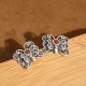 925 Sterling Silver Red Agate Butterfly Ring Set 925 Sterling Silver Red Agate Butterfly Ring Set