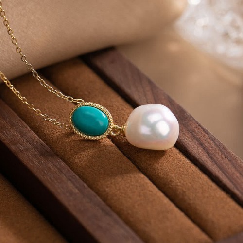 925 Sterling Silver Pearl Turquoise Healing Set 925 Sterling Silver Pearl Turquoise Healing Set