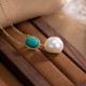 925 Sterling Silver Pearl Turquoise Healing Set 925 Sterling Silver Pearl Turquoise Healing Set