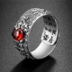 Feng Shui PiXiu Red Garnet Wealth Ring