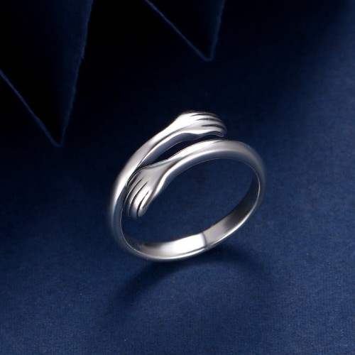925 Sterling Silver Love Hug Thumb Ring 925 Sterling Silver Love Hug Thumb Ring