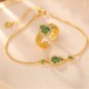 925 Silver Hetian Jade Gourd Luck Bracelet Set 925 Silver Hetian Jade Gourd Luck Bracelet Set
