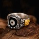 925 Silver Zakiram Goddess Dzi Bead Protection Ring 925 Silver Zakiram Goddess Dzi Bead Protection Ring