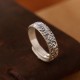 999 Silver Lotus Plum Blossom Engraved Enlightenment Ring 999 Silver Lotus Plum Blossom Engraved Enlightenment Ring