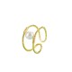 Round Jade Pearl Double Layer Luck Ring